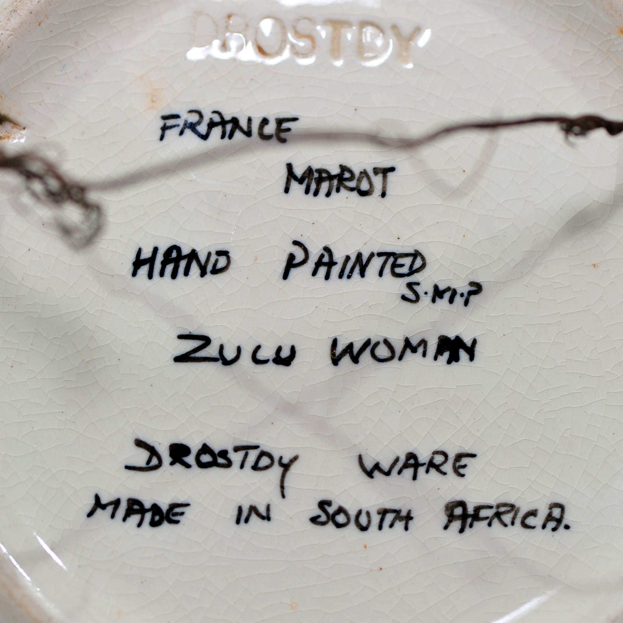 Drostdy Ware Wall Plaque — "Zulu Woman" by France Marot