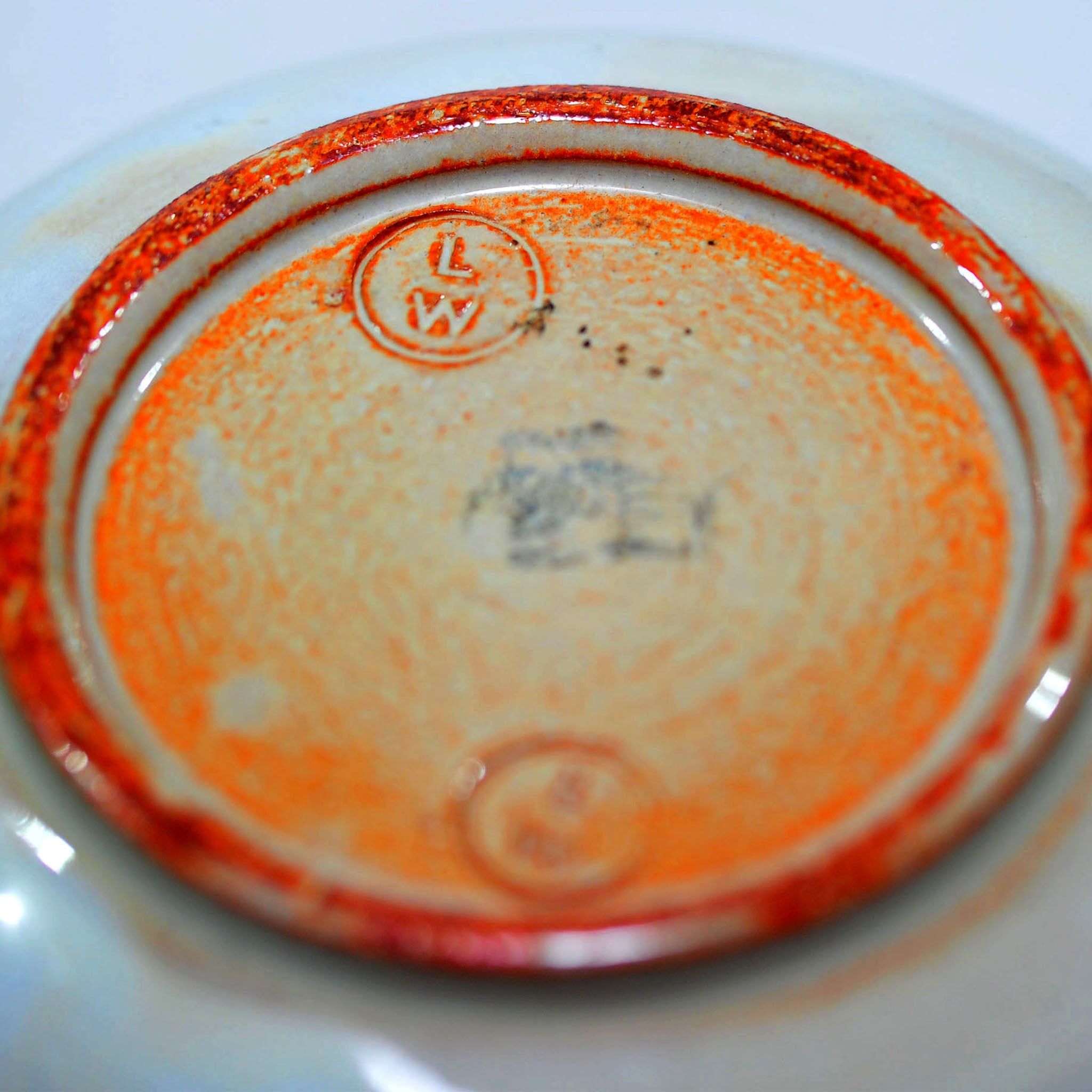Linn Ware Ashtray — Cream & Rust Glaze