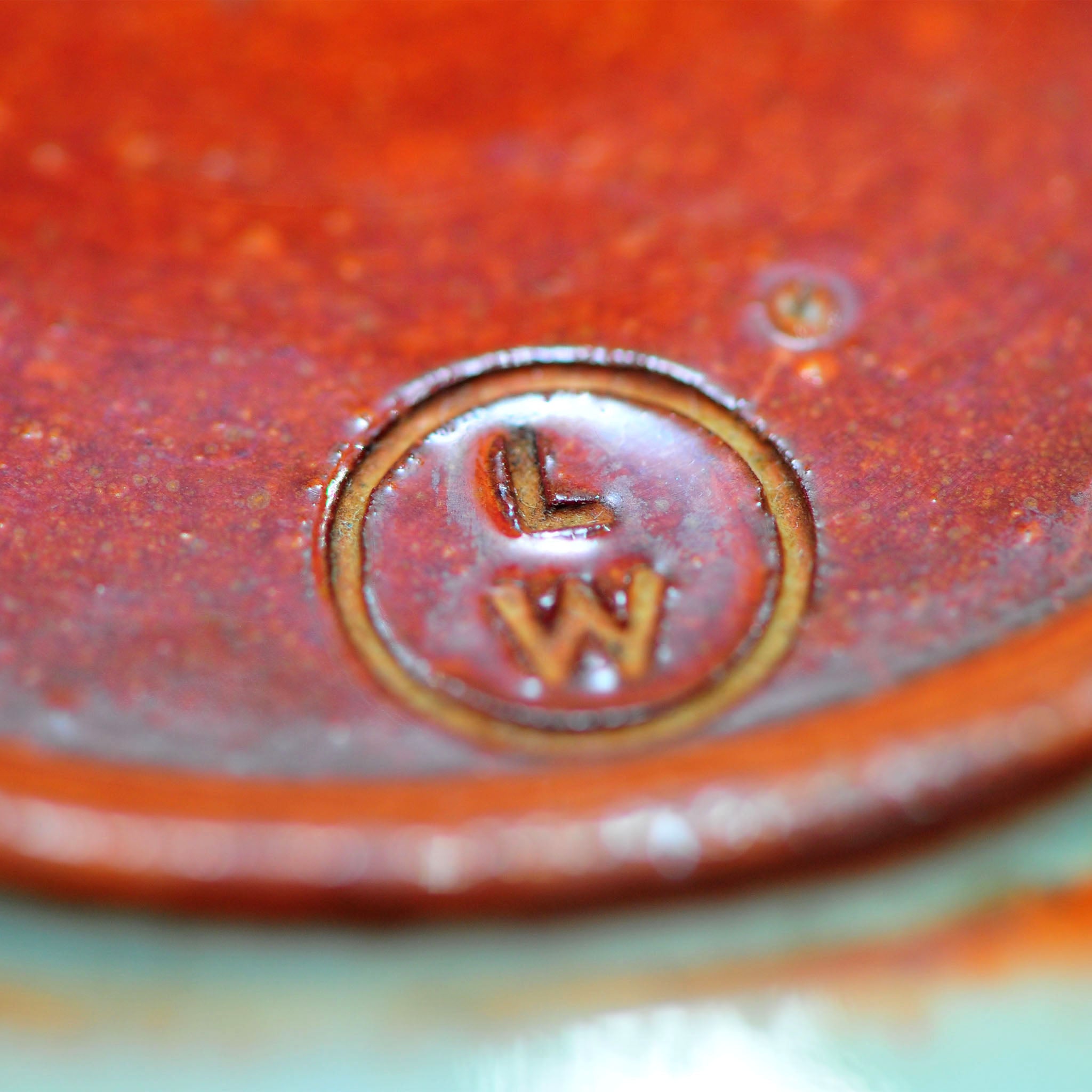 Linn Ware Ashtray — Brown & Rust Drip Glaze