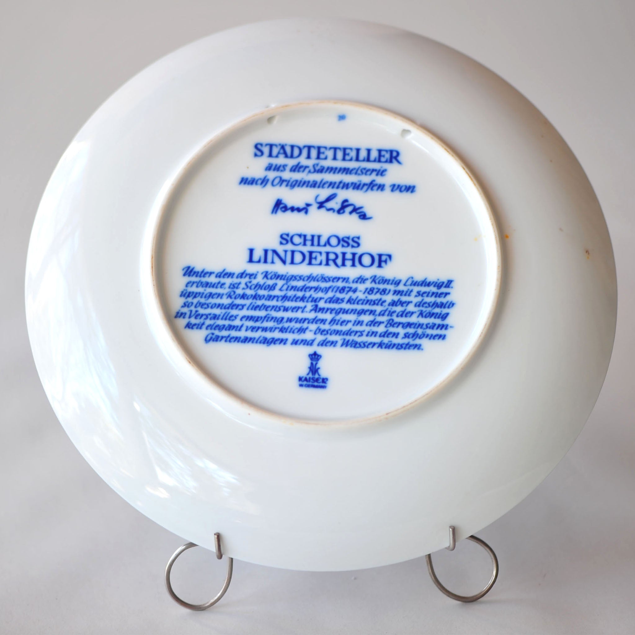 Kaiser Porcelain Städteteller — Schloss Linderhof Plate