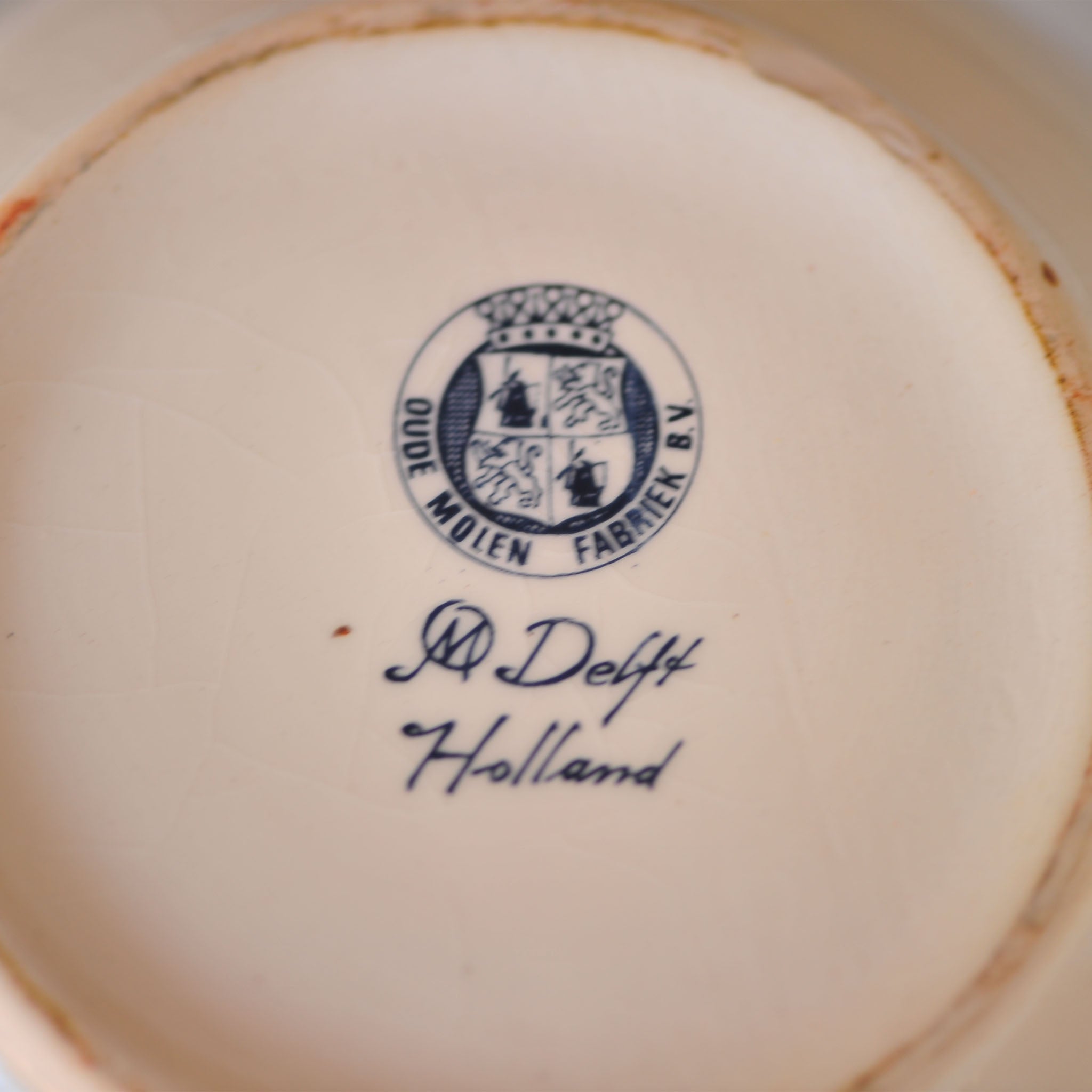 Delft Blue Jug & Basin Set — Windmill Scene