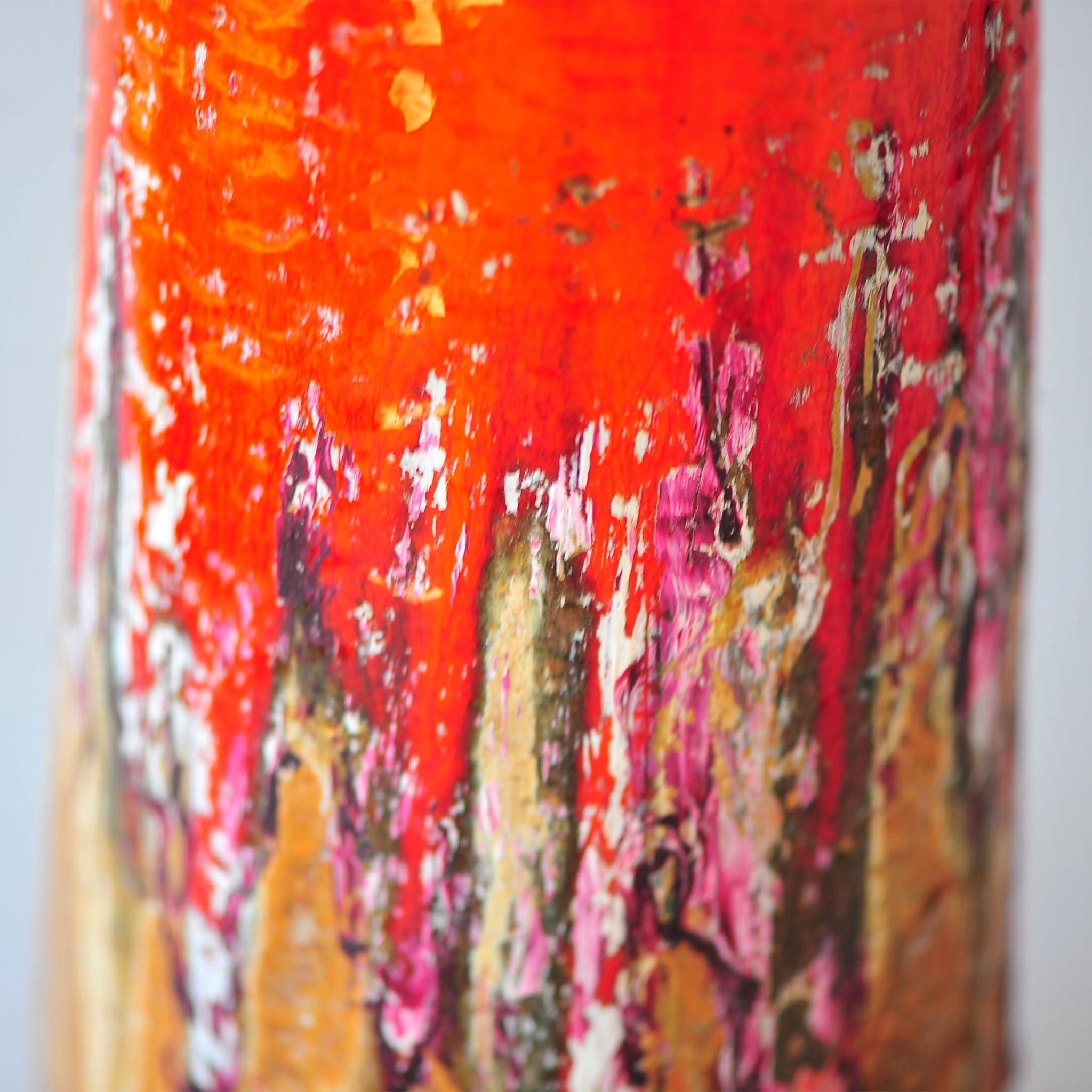 Drip Glaze Bottle Vase — Marked "Felix 78"
