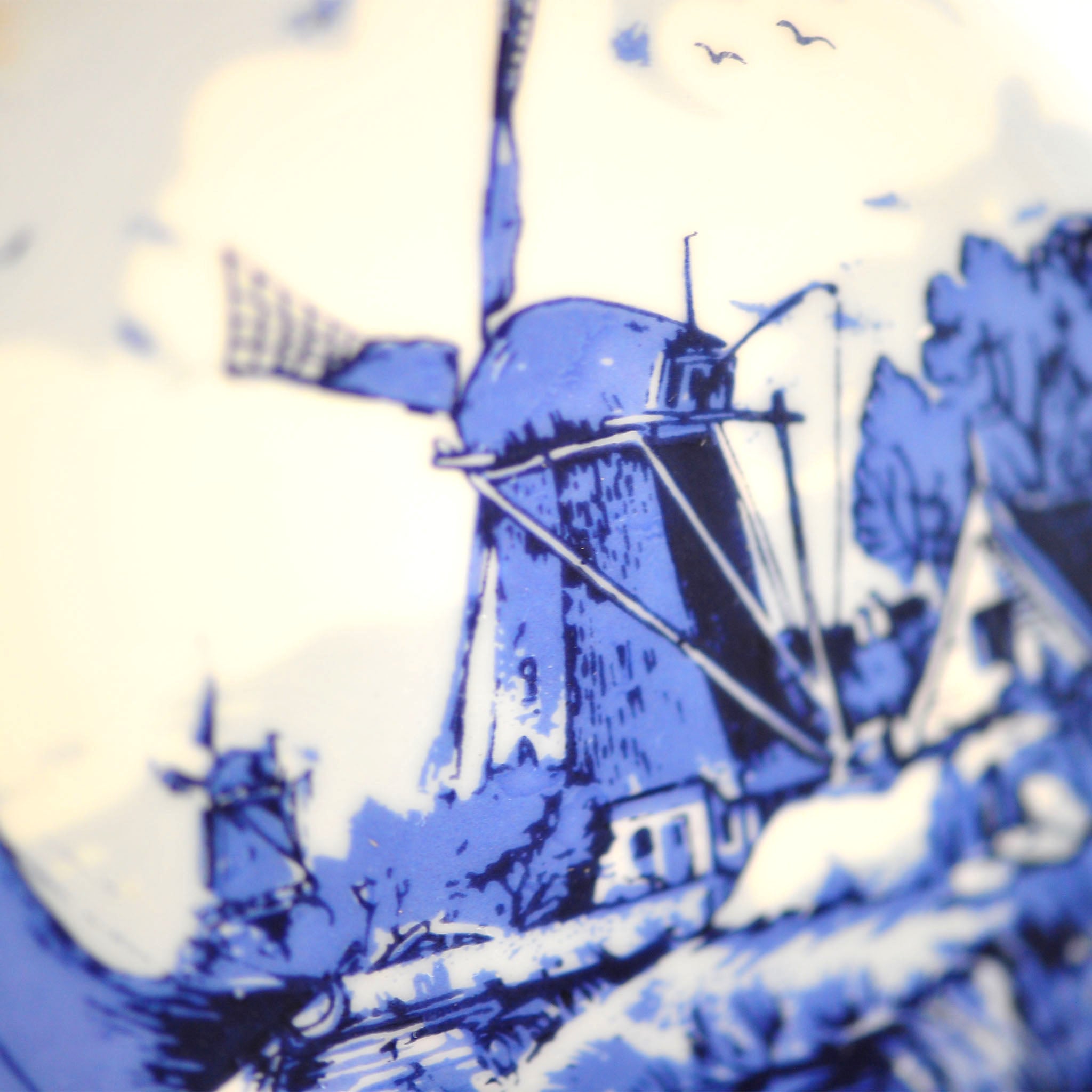 Oude Molen Delft Blue Plate — Windmill & Sailboat Canal Scene