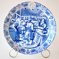 Oude Molen Delft Blue Plate — "De Slagerij" (The Butcher's Shop)