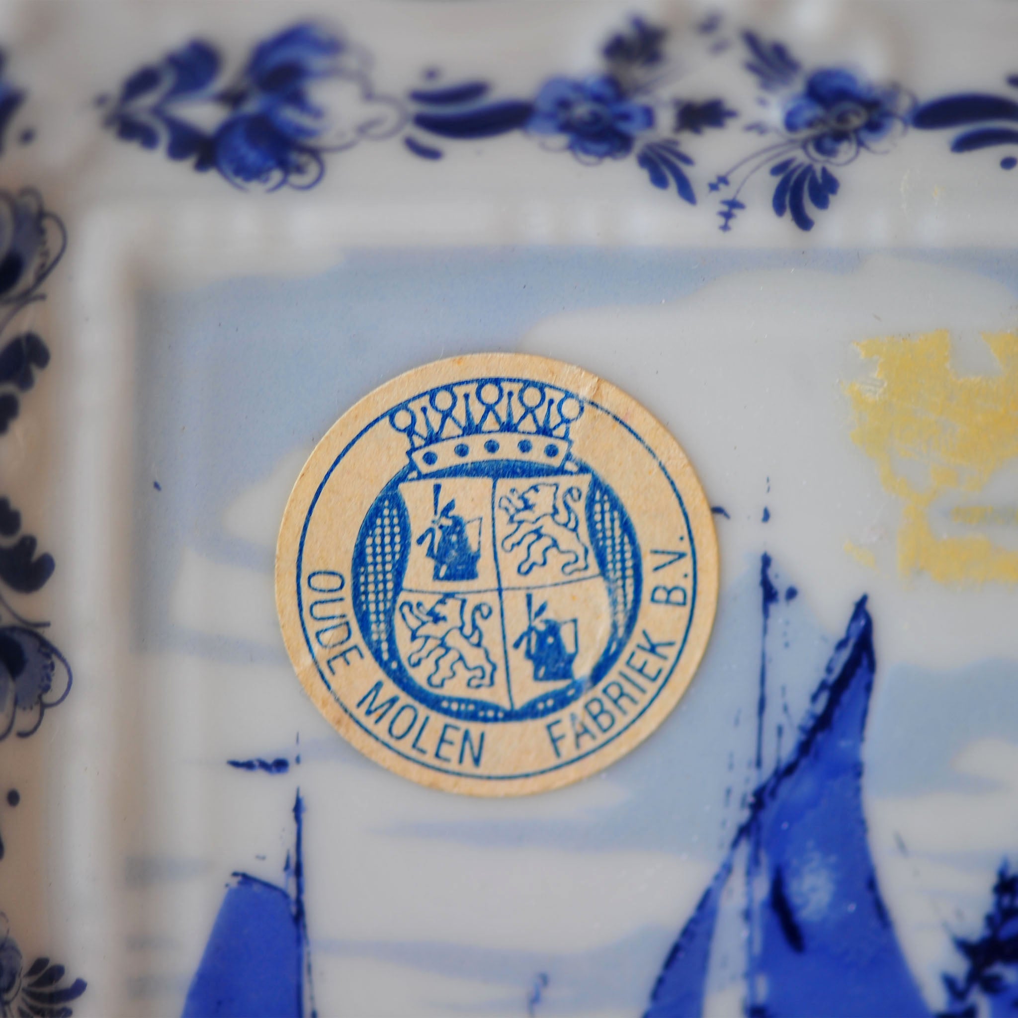 Delft Holland Small Rectangular Tray — Harbour Sailboats
