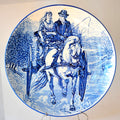 Crown Delfts Blauw Charger — Horse-Drawn Carriage Scene