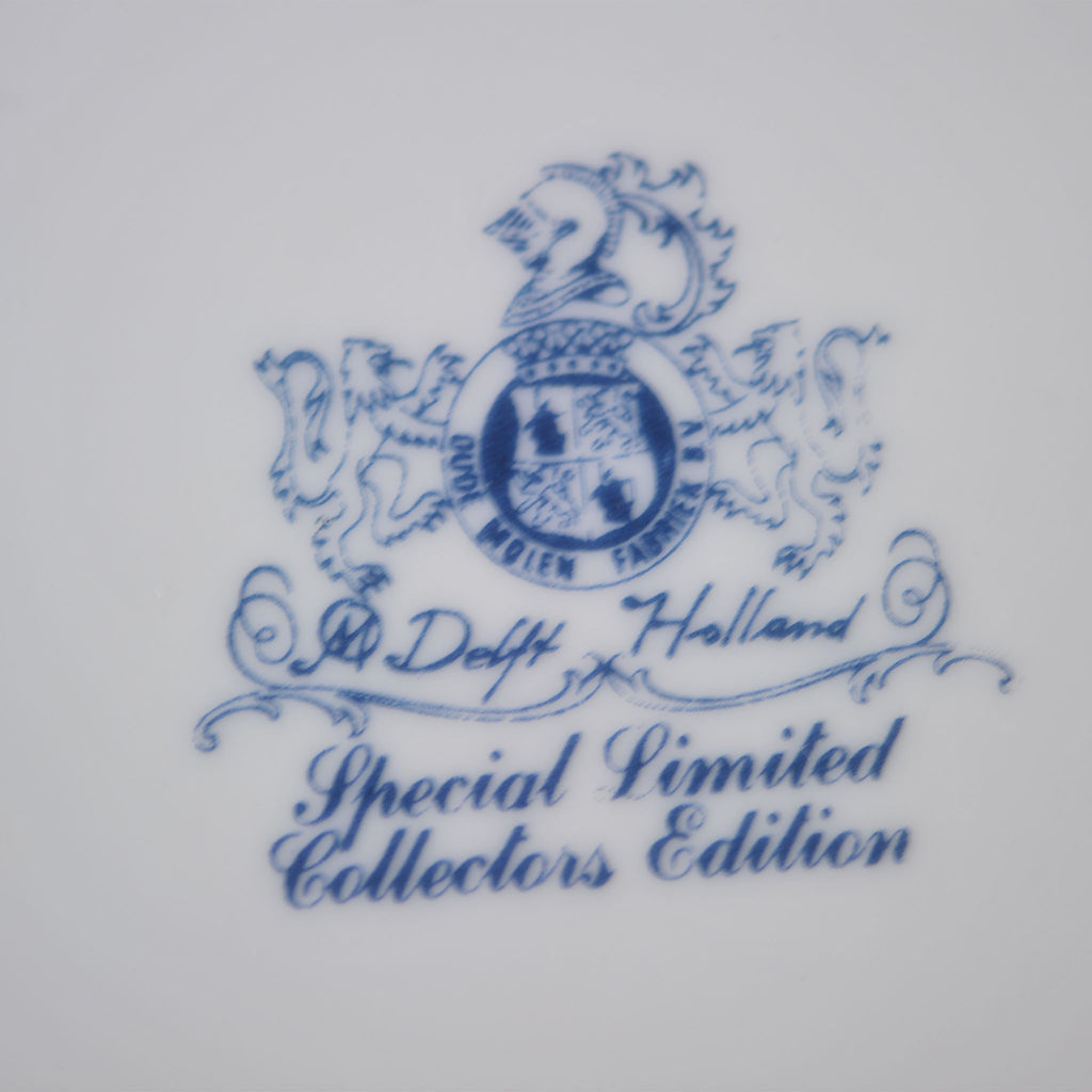 Oude Molen Octagonal Delft Blue Plate — Carriage & Windmill Scene
