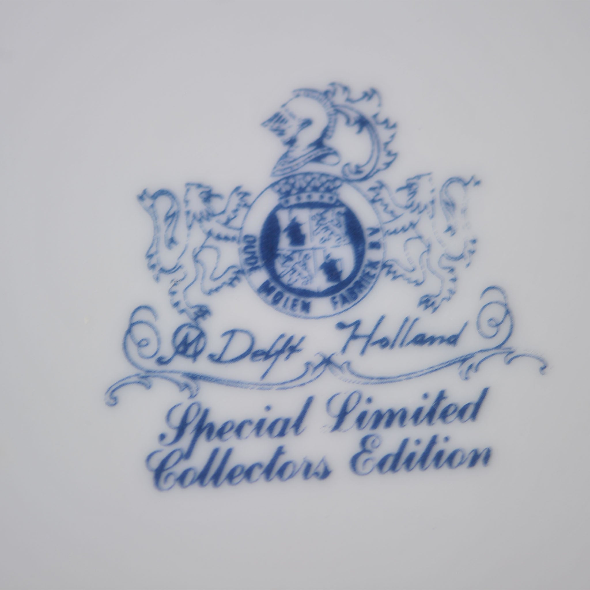Oude Molen Octagonal Delft Blue Plate — Carriage & Windmill Scene