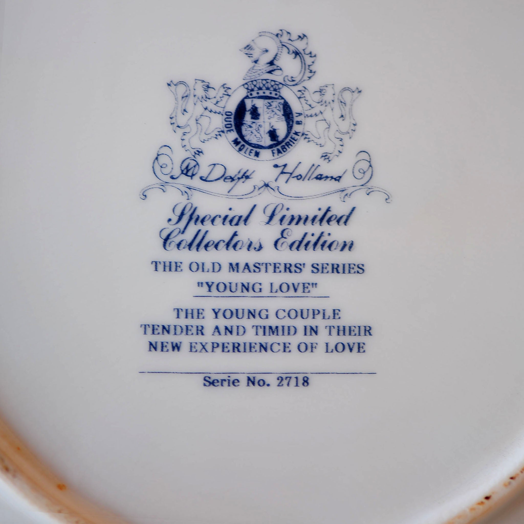 Delft Holland "Young Love" Pierced Oval Dish – Old Masters' Series