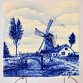 Delft Blue Windmill Tile in Embossed Copper Wall Plate