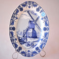Delft Holland Small Oval Dish — Harbour Sailboats