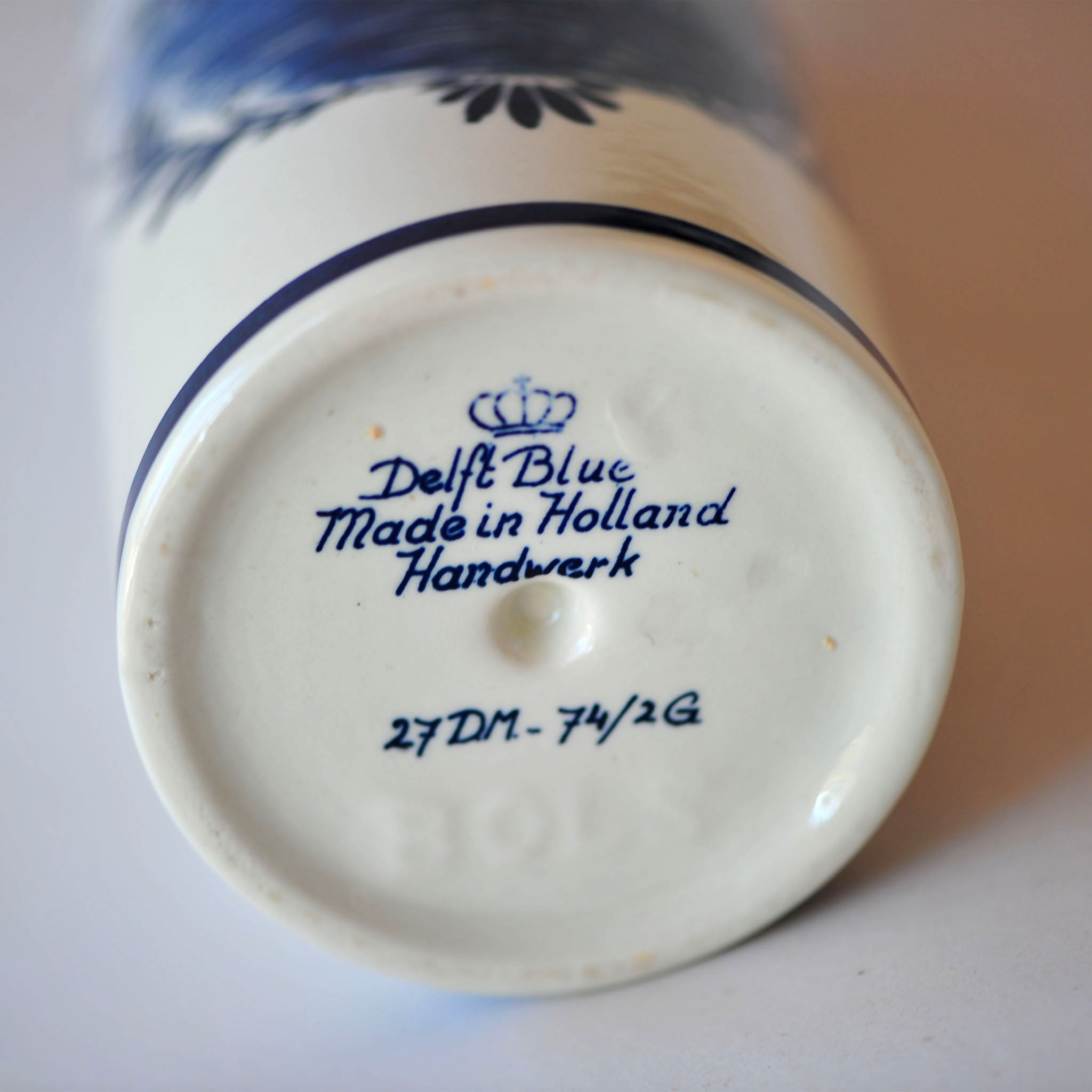 Bols Royal Distilleries Delft Blue Decanter — Windmill Scene