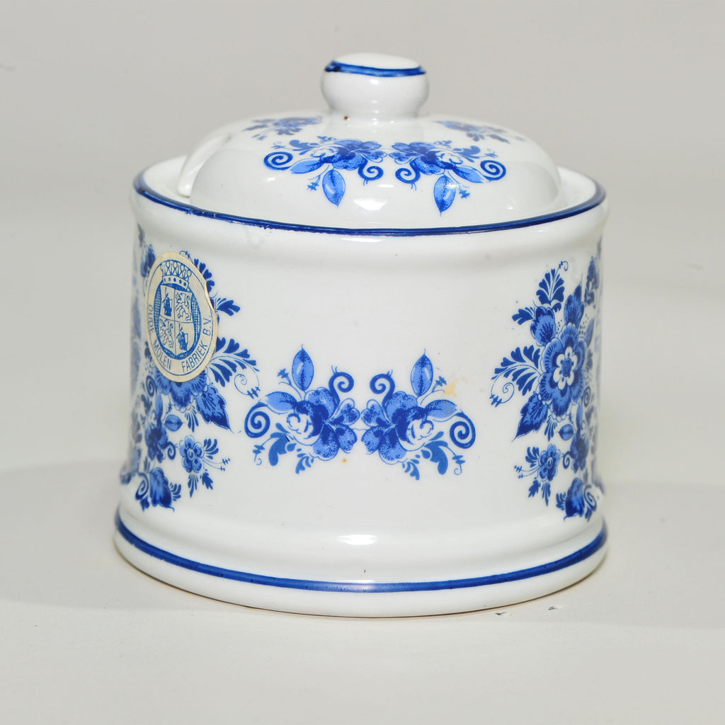 Delft Blauw "Marmalade" Lidded Preserve Pot — Oude Molen Fabriek, Sailboat Harbour Scene, 10cm