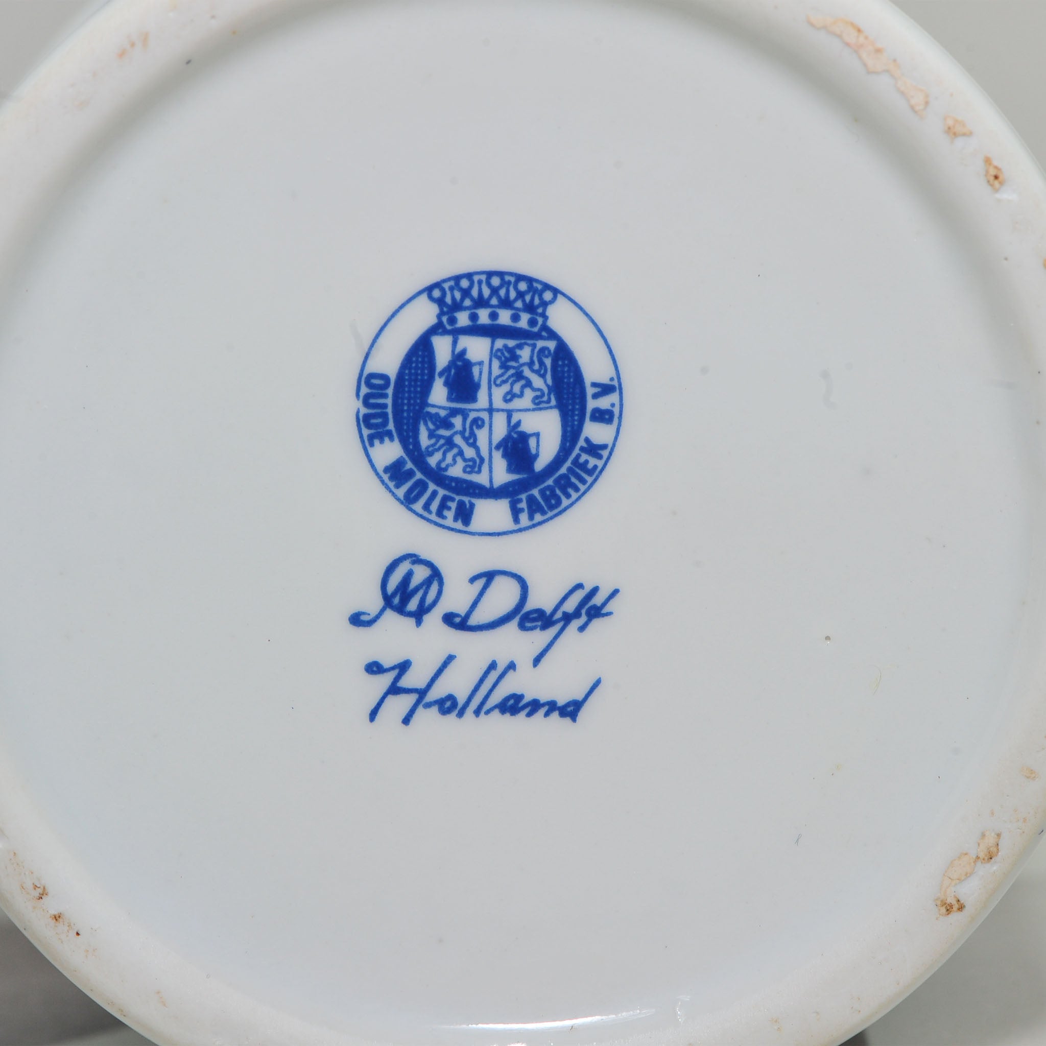 Delft Blauw "Marmalade" Lidded Preserve Pot — Oude Molen Fabriek, Sailboat Harbour Scene, 10cm