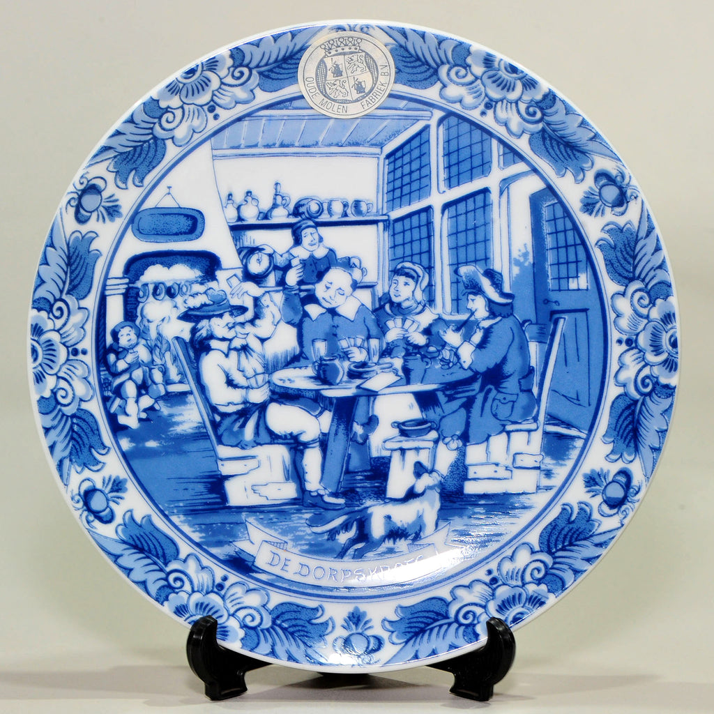 Oude Molen Delft Blue Plate — "De Dorpskroeg" (The Village Pub)