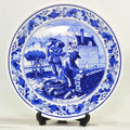 Blue & White Collector's Plate "De Metselaar" (The Bricklayer) — De Kruik Delftware, Traditional Dutch Tradesmen Series No. 1436, 16cm