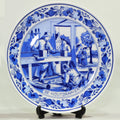 Blue & White Collector's Plate "De Houtdraaier" (The Wood Turner) — De Kruik Delftware, Traditional Dutch Tradesmen Series No. 1475, 16cm