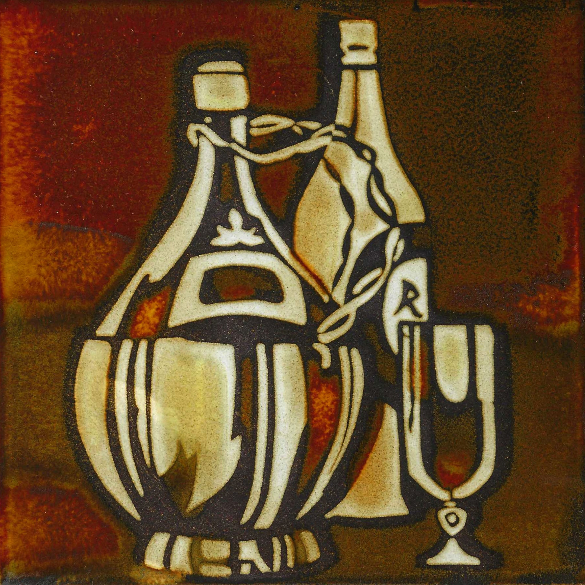 Pilkington's Kitchen Tile — Wine Bottles & Glass